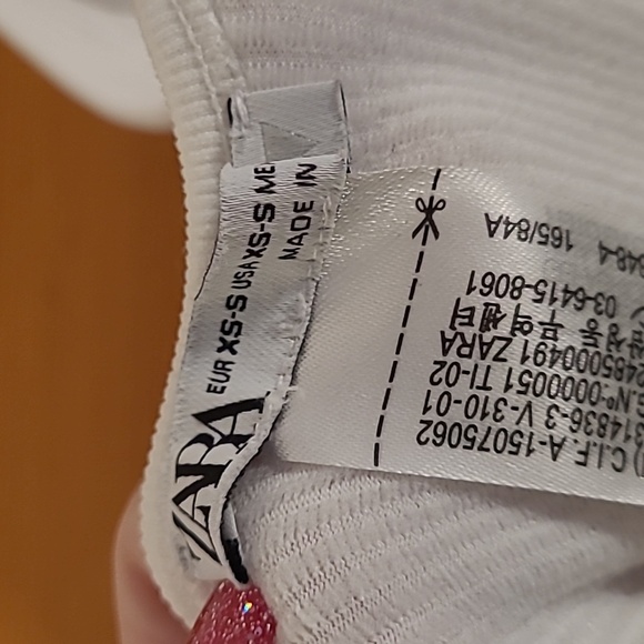 Zara white ribbed bodysuit - Picture 3 of 3